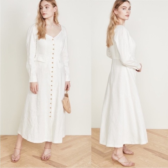 Mara Hoffman Dresses & Skirts - Mara Hoffman Silvana White Button Down Shirt Dress
Size 4